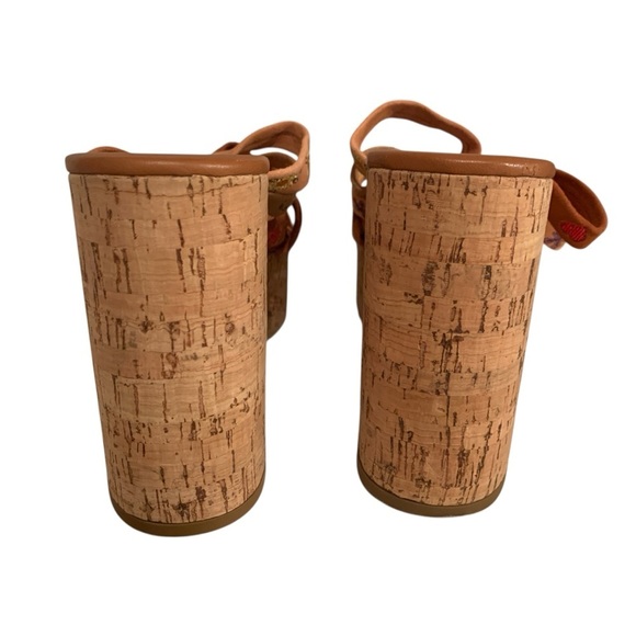 Free People Lisbon Sandbar Multi Suede Leather High Heel Platform Mules - Picture 8 of 8